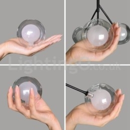 Nordic Style Magic Bean Ljuskrona Liten Klar Transparent Glas Bubble Ball Ljuskrona