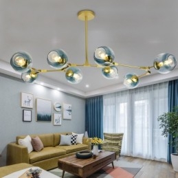 Nordic Modern Magic Bean Glaskrona Molecular Chandelier