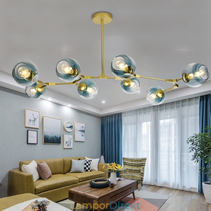 Nordic Modern Magic Bean Glaskrona Molecular Chandelier