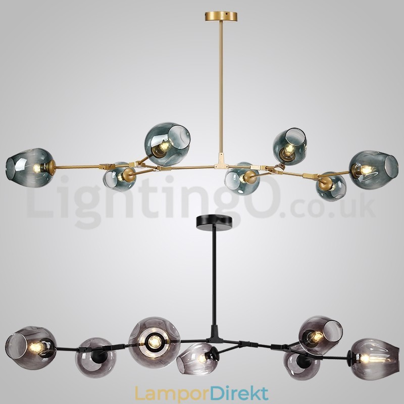 Nordic Modern Magic Bean Glaskrona Molecular Chandelier