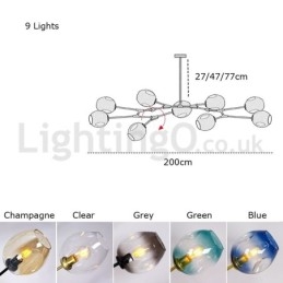 Nordic Modern Magic Bean Glaskrona Molecular Chandelier