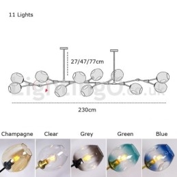 Nordic Modern Magic Bean Glaskrona Molecular Chandelier