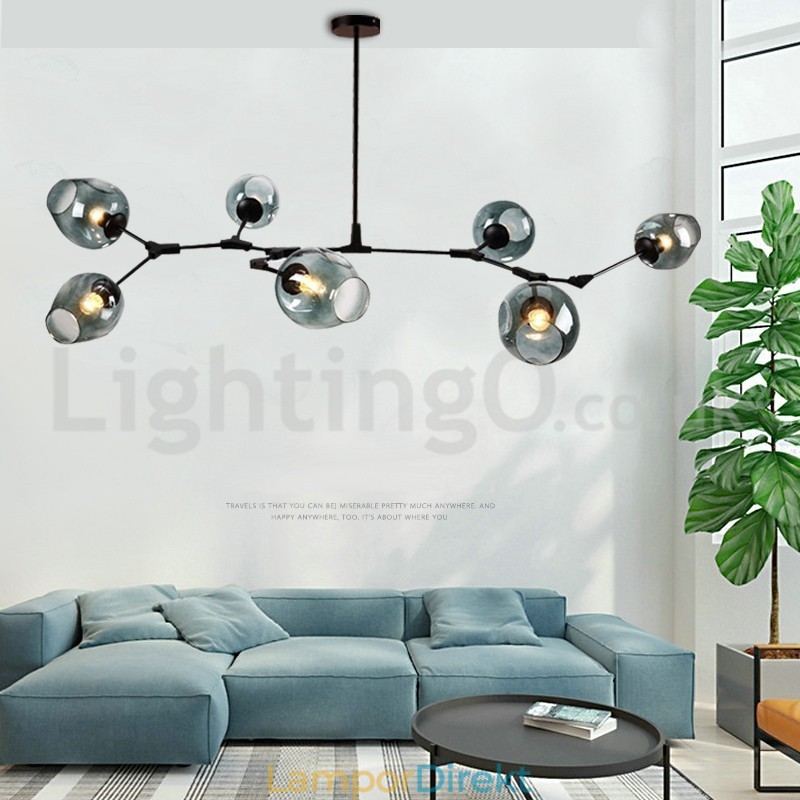 Nordic Modern Magic Bean Glaskrona Molecular Chandelier