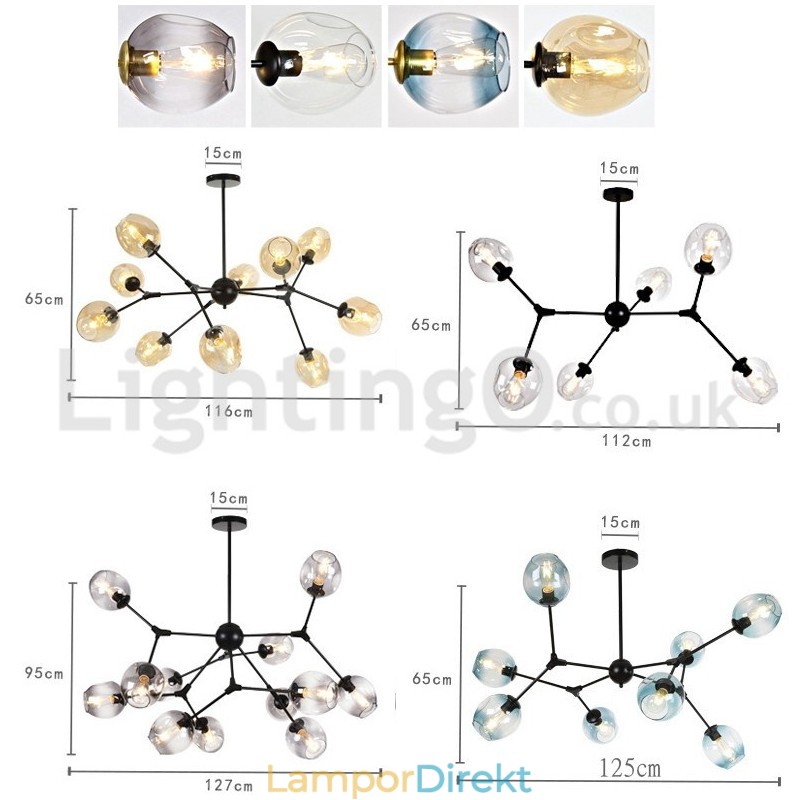 Nordic Postmodern Molecular Magic Bean Chandelier Cafe