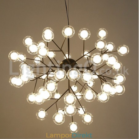 Nordisk Postmodern Molecular Bubble Chandelier Glaskrona Nordisk Postmodern Molecular Bubble Chandelier Glaskrona