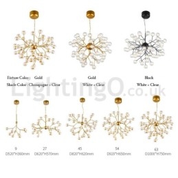 Nordisk Postmodern Molecular Bubble Chandelier Glaskrona