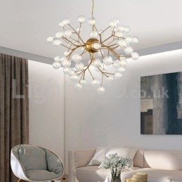 Nordisk Postmodern Molecular Bubble Chandelier Glaskrona