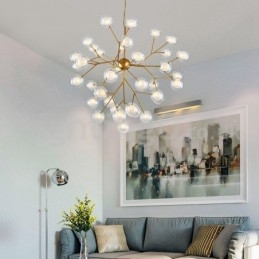 Nordisk Postmodern Molecular Bubble Chandelier Glaskrona