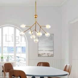 Nordisk Postmodern Molecular Bubble Chandelier Glaskrona