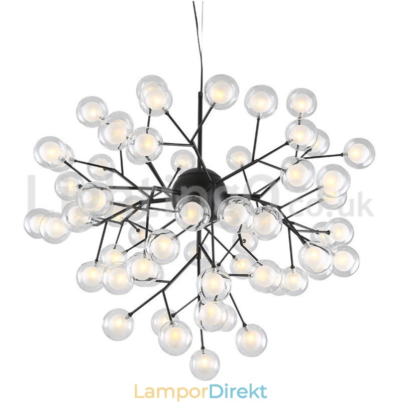 Nordisk Postmodern Molecular Bubble Chandelier Glaskrona