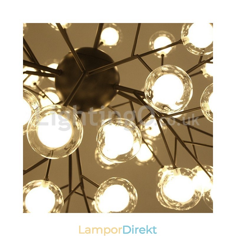 Nordisk Postmodern Molecular Bubble Chandelier Glaskrona