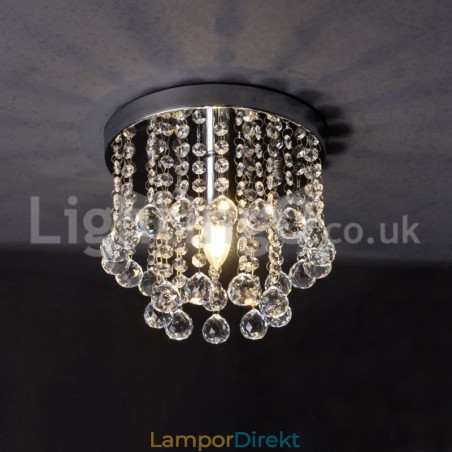Modern Rund Kristallkrona Veranda Flush Mount Light Modern Rund Kristallkrona Veranda Flush Mount Light