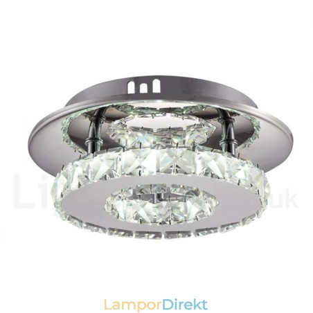 Dimbar Modern Rund Kristall Infälld Taklampa Med Fjärrkontroll Dimbar Modern Rund Kristall Infälld Taklampa Med Fjärrkontroll