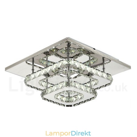 Dimbar Modern Fyrkantig Kristall Infälld Taklampa Med Fjärrkontroll Dimbar Modern Fyrkantig Kristall Infälld Taklampa Med Fjärrkontroll