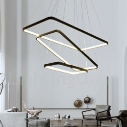 Dimbar Taklampa Med Fjärrkontroll Modern Design Tre Rektanglar