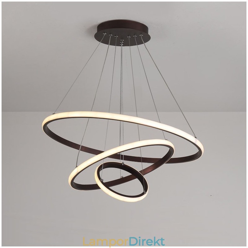 Dimbar Outside The Circles Light Pendellampa Med Fjärrkontroll Ringar I Modern Design