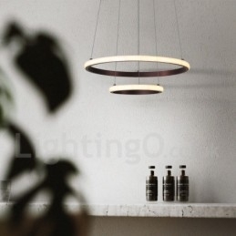 Dimbar Outside The Circles Light Pendellampa Med Fjärrkontroll Ringar I Modern Design