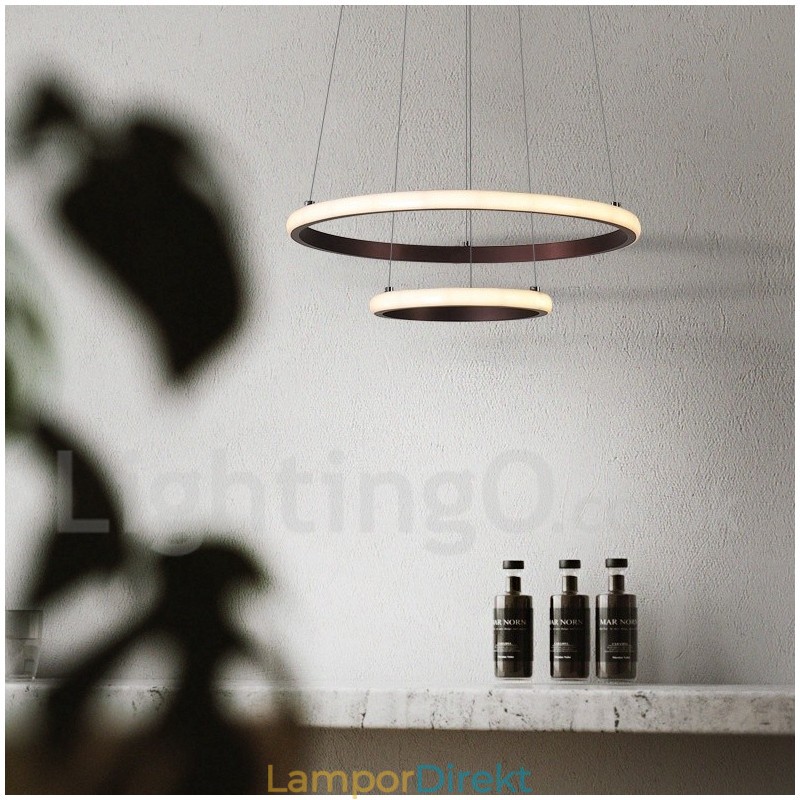 Dimbar Outside The Circles Light Pendellampa Med Fjärrkontroll Ringar I Modern Design