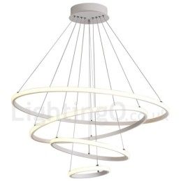 Dimbar Outside The Circles Light Pendellampa Med Fjärrkontroll Ringar I Modern Design