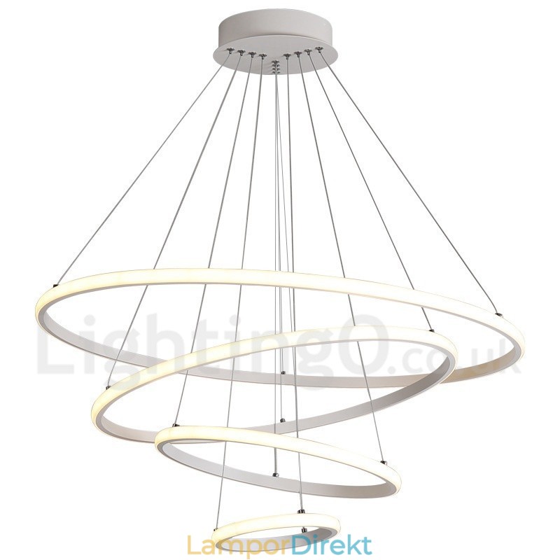 Dimbar Outside The Circles Light Pendellampa Med Fjärrkontroll Ringar I Modern Design