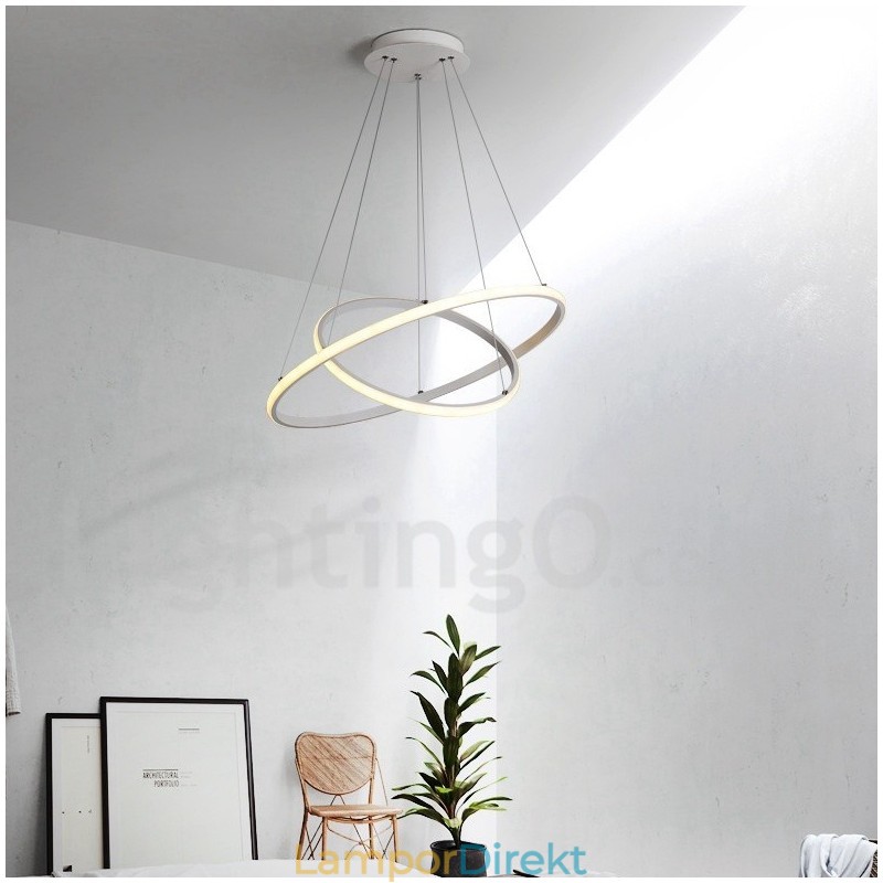 Dimbar Outside The Circles Light Pendellampa Med Fjärrkontroll Ringar I Modern Design