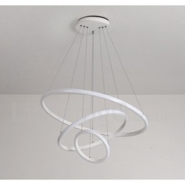 Dimbar Outside The Circles Light Pendellampa Med Fjärrkontroll Ringar I Modern Design