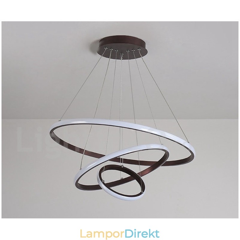 Dimbar Outside The Circles Light Pendellampa Med Fjärrkontroll Ringar I Modern Design
