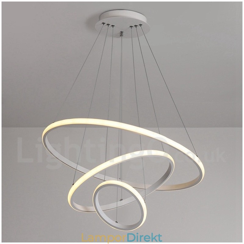 Dimbar Outside The Circles Light Pendellampa Med Fjärrkontroll Ringar I Modern Design