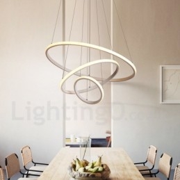 Dimbar Outside The Circles Light Pendellampa Med Fjärrkontroll Ringar I Modern Design