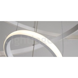 Dimbar Outside The Circles Light Pendellampa Med Fjärrkontroll Ringar I Modern Design