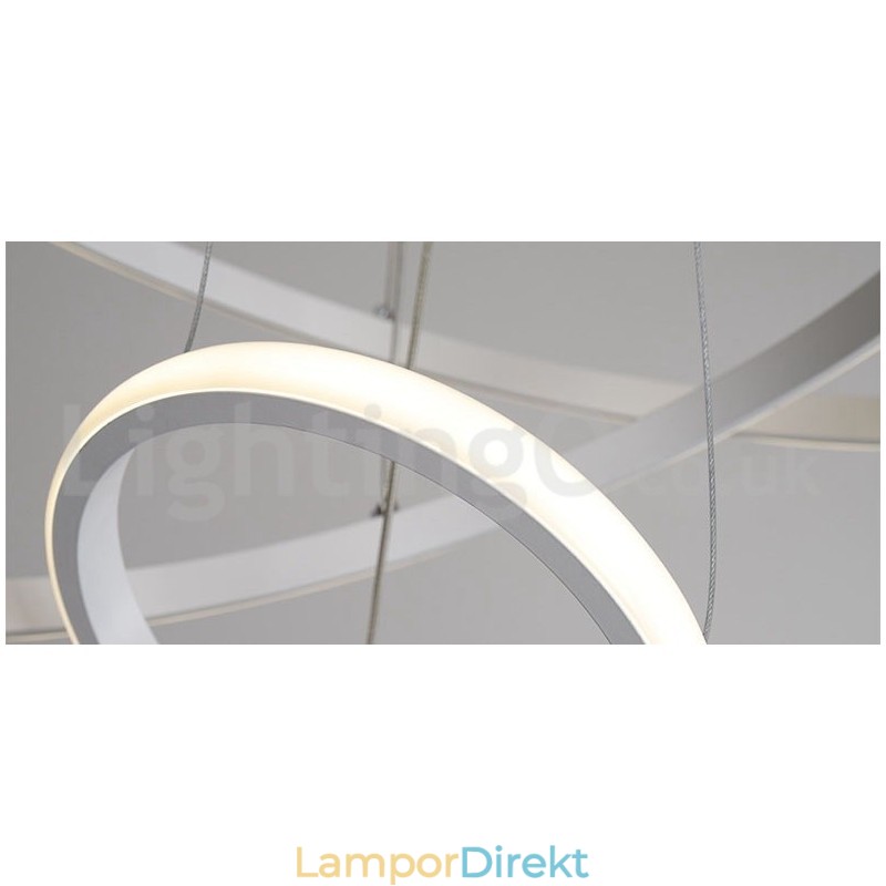 Dimbar Outside The Circles Light Pendellampa Med Fjärrkontroll Ringar I Modern Design