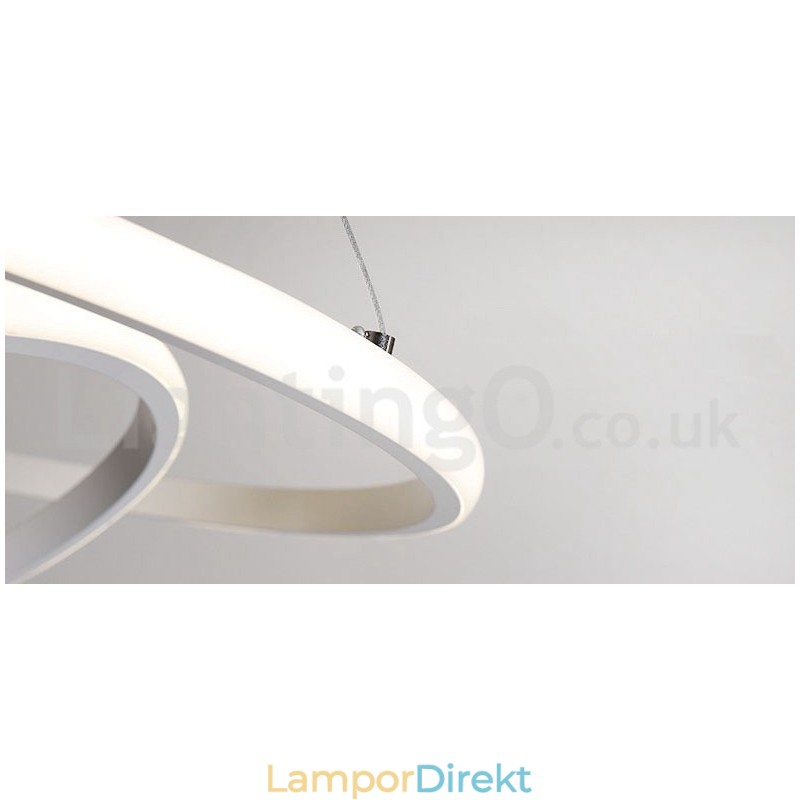 Dimbar Outside The Circles Light Pendellampa Med Fjärrkontroll Ringar I Modern Design