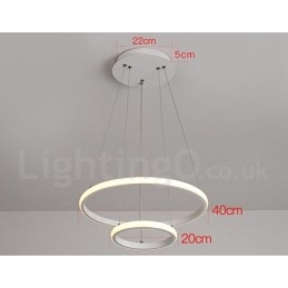 Dimbar Outside The Circles Light Pendellampa Med Fjärrkontroll Ringar I Modern Design