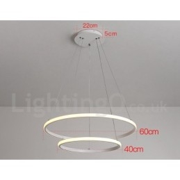 Dimbar Outside The Circles Light Pendellampa Med Fjärrkontroll Ringar I Modern Design