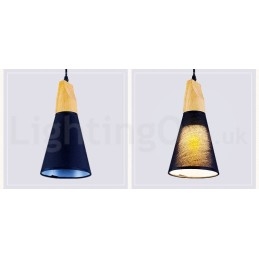 Wood Modern 1 Light 3 Lights Pendellampa Med Tygskärm