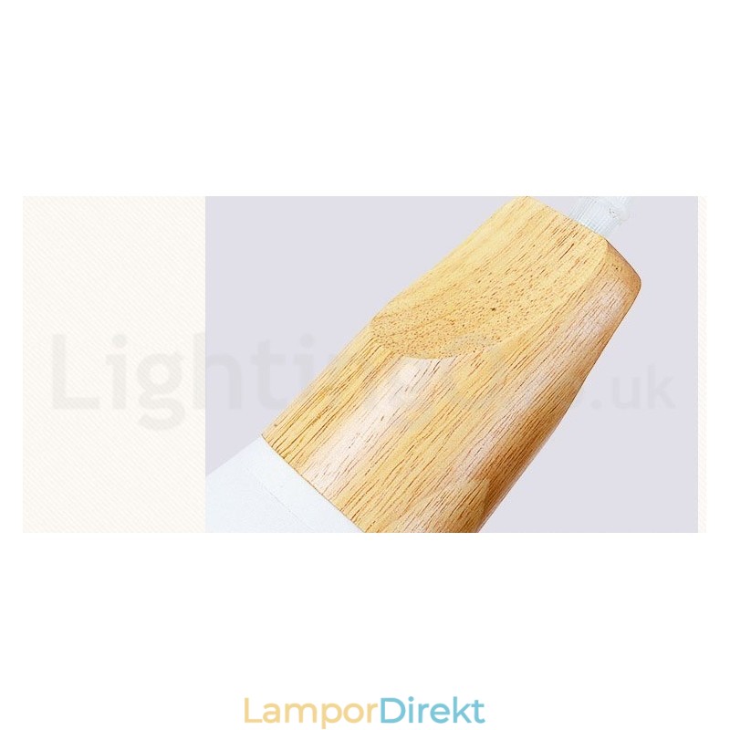 Wood Modern 1 Light 3 Lights Pendellampa Med Tygskärm