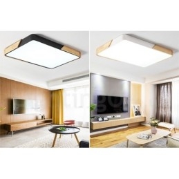 Dimbar Ultratunn Multi Colors Rektangel Trä Taklampa Med Akrylskärm Taklampa Nordic Style