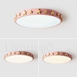 Dimbar Ultratunn Multi Colors Circular Wood Taklampa Med Akrylskärm Taklampa Nordic Style