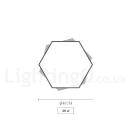 Dimbar Multi Colors Hexagon Wood Taklampa Med Akrylskärm Taklampa Nordic Style