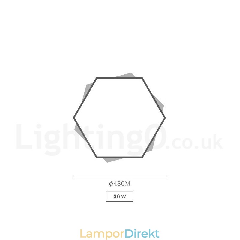Dimbar Multi Colors Hexagon Wood Taklampa Med Akrylskärm Taklampa Nordic Style
