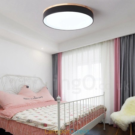Dimbar Multi Colours Circular Wood Taklampa Med Akryl Skärm Taklampa Nordic Style Dimbar Multi Colours Circular Wood Taklampa Med Akryl Skärm Taklampa Nordic Style