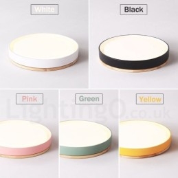 Dimbar Multi Colours Circular Wood Taklampa Med Akryl Skärm Taklampa Nordic Style
