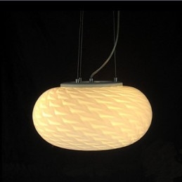 Modern Minimalistisk Snidad Mjölkvit Ljuskronalampa