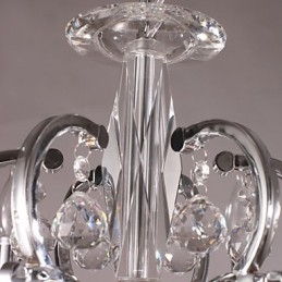 Elegant Kristallkrona I Krom