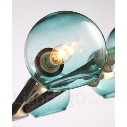 Retro Vintage Magic Bean Rustik Ljuskrona Med Flera Färger Glasskärmar