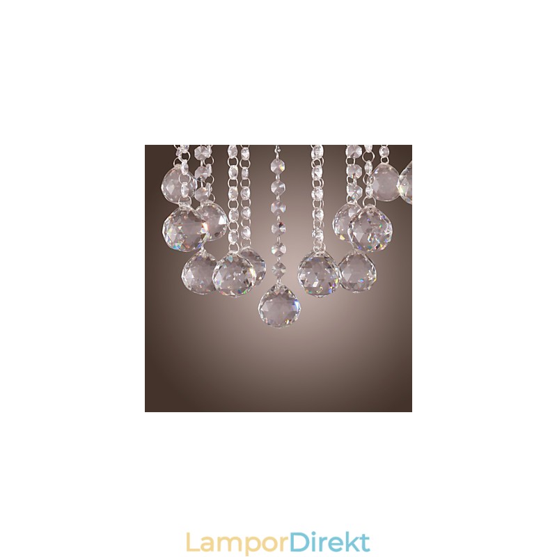 Elegant Kristallkrona I Krom