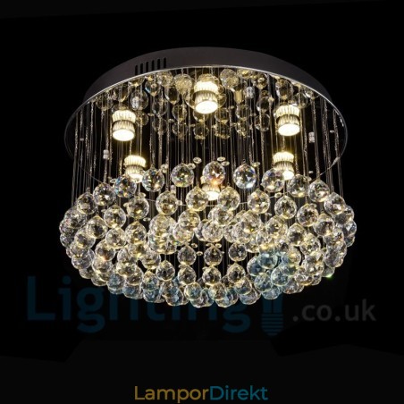 Modern K9 Kristall Rund Infälld Taklampa Modern K9 Kristall Rund Infälld Taklampa