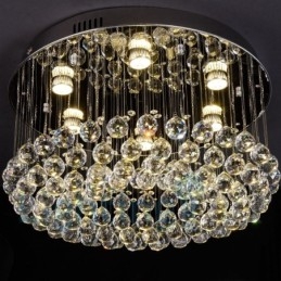 Modern K9 Kristall Rund Infälld Taklampa