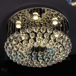 Modern K9 Kristall Rund Infälld Taklampa