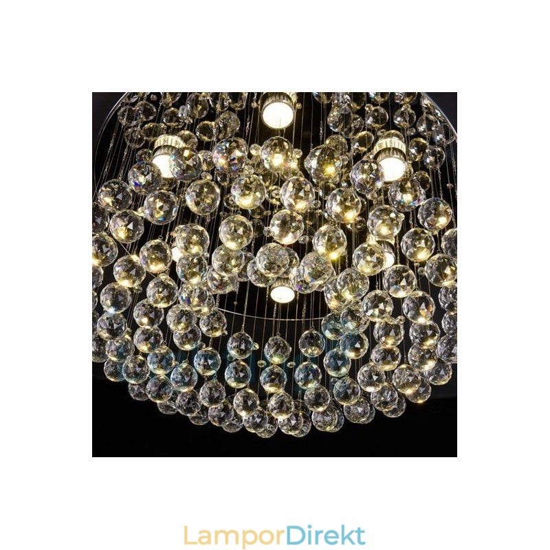 Modern K9 Kristall Rund Infälld Taklampa